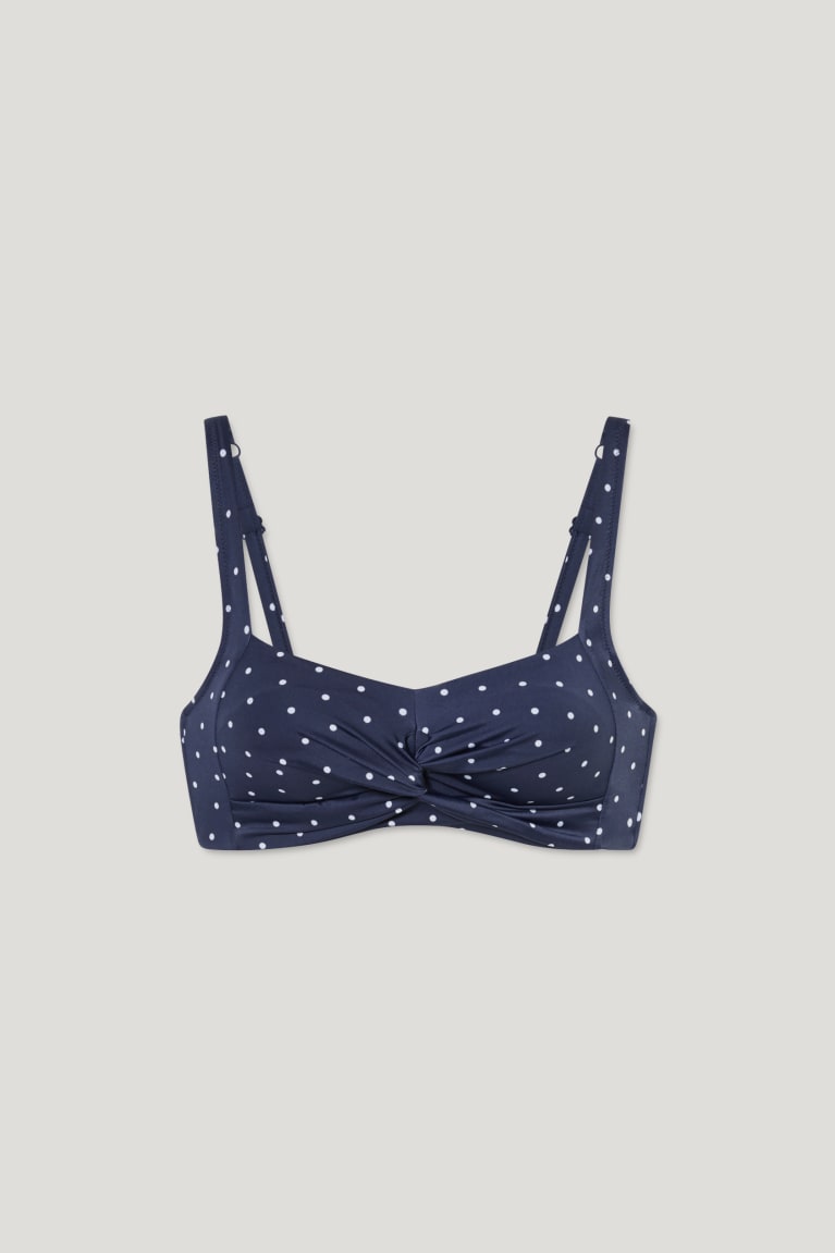 Trajes De Baño C&A Non-wired Mastectomy Bikini Polka Dot Azules Oscuro | JGAOEN-916