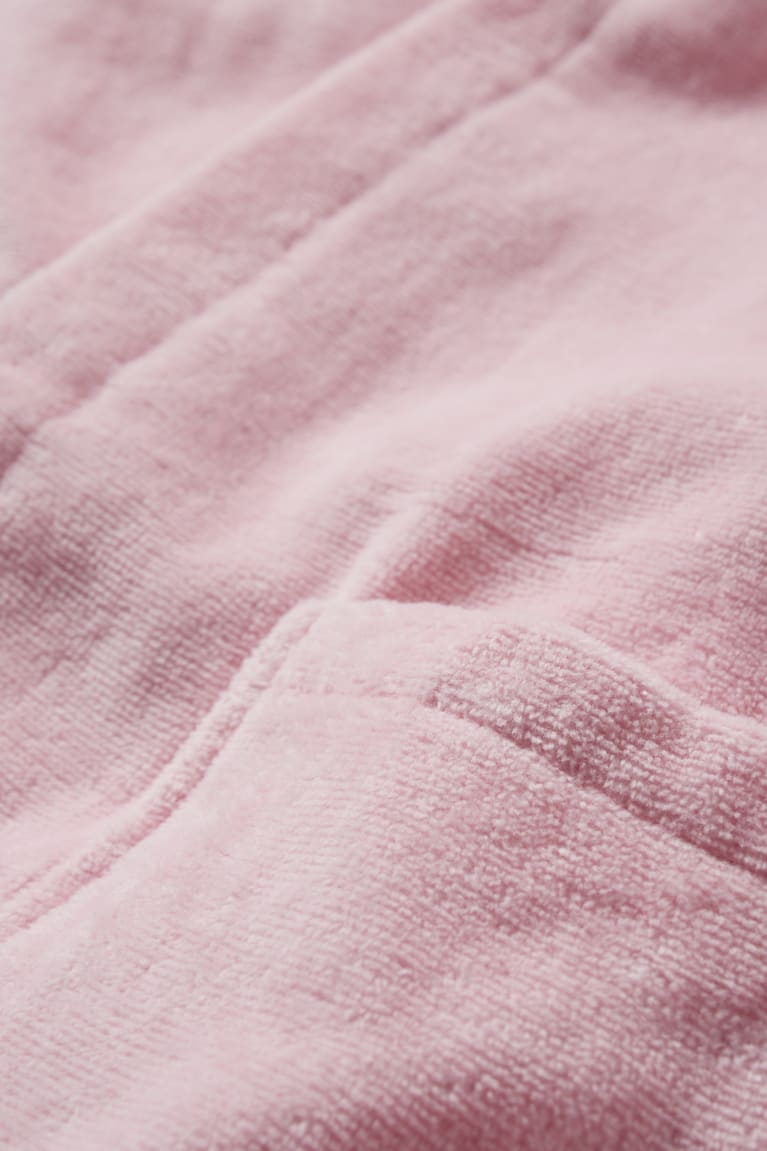 Trajes De Baño C&A Terry Cloth Bathrobe With Hood Organic Algodon Rosas | BXDWUT-469