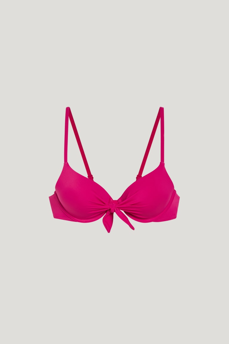 Trajes De Baño C&A Underwire Bikini Acolchado Lycra® Xtra Life™ Rosas | ROMYGT-370