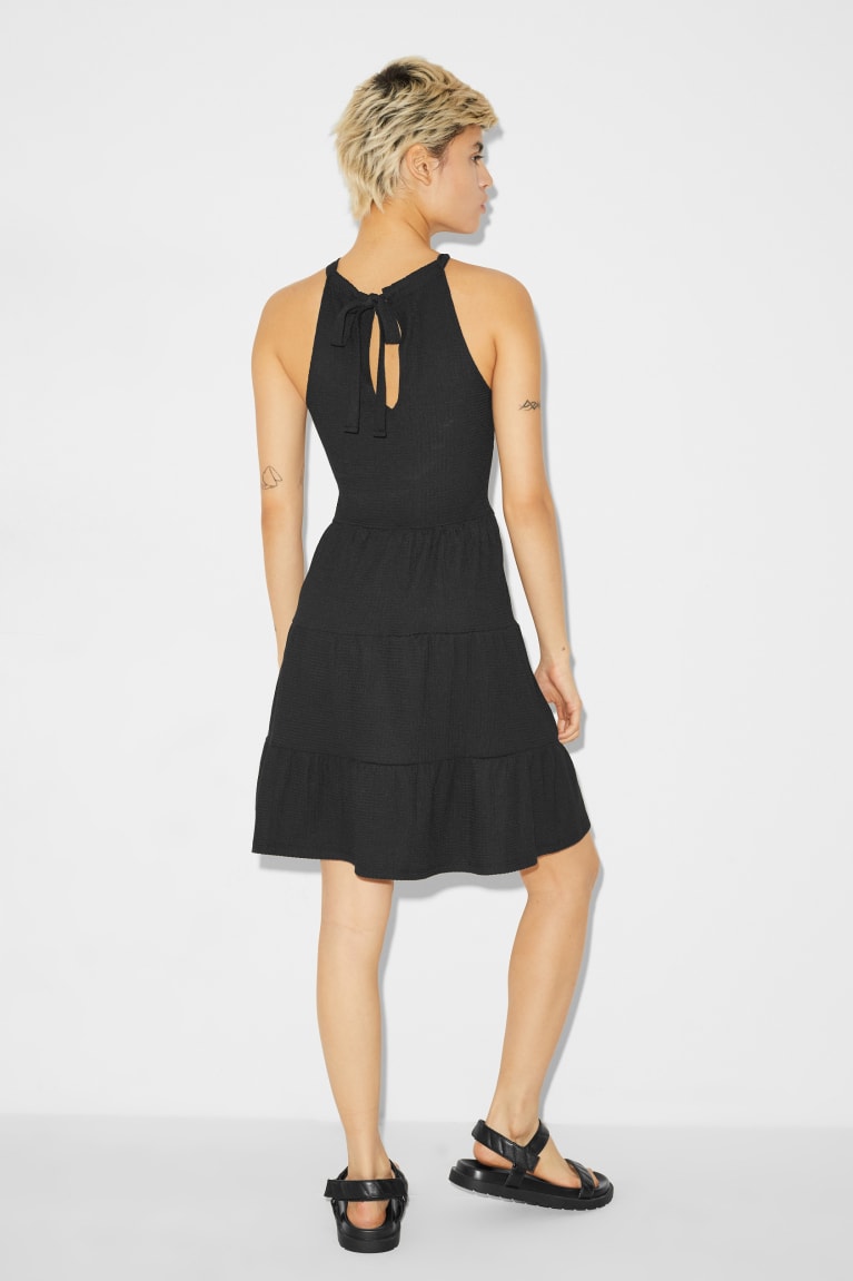 Vestido C&A Clockhouse Fit & Flare Negras | WRGUAQ-897