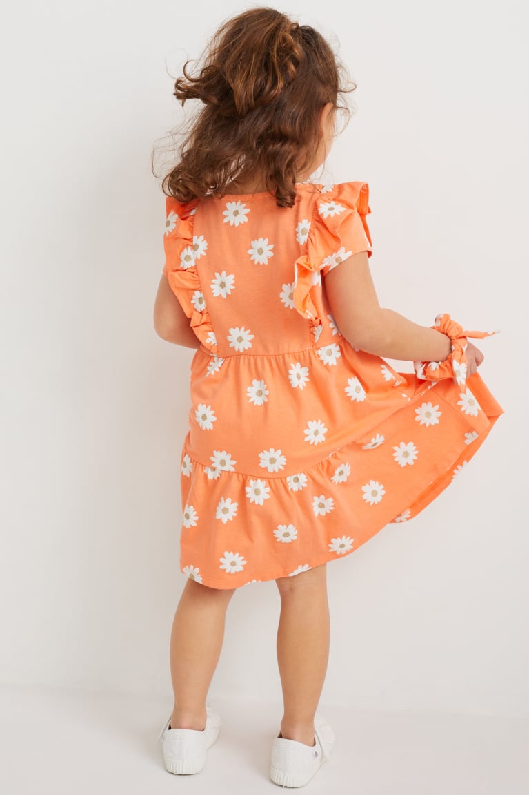 Vestido C&A Set And Scrunchie With Recycled Algodon Naranjas | VYKGHB-432