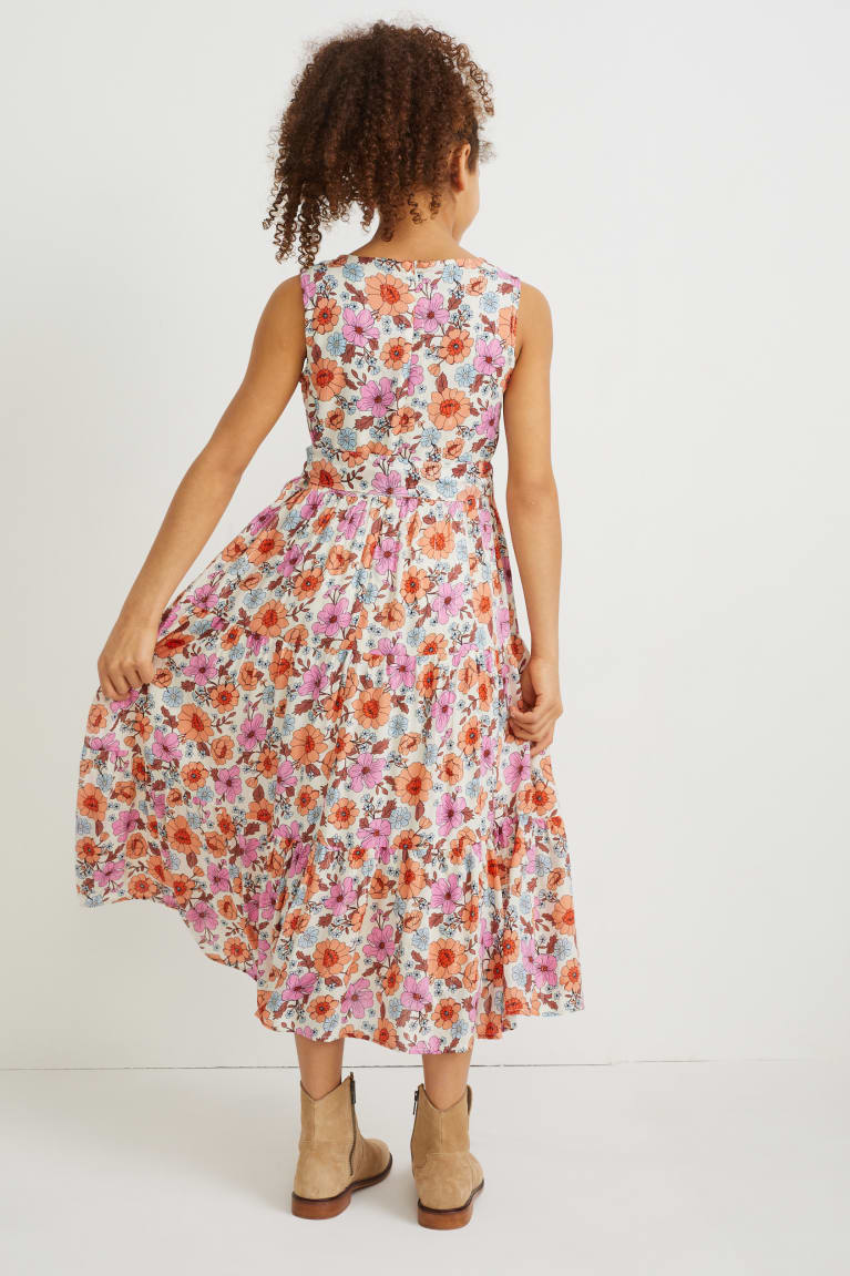 Vestido C&A With Lenzing™ Ecovero™ Floral Rosas | FLMHIG-612