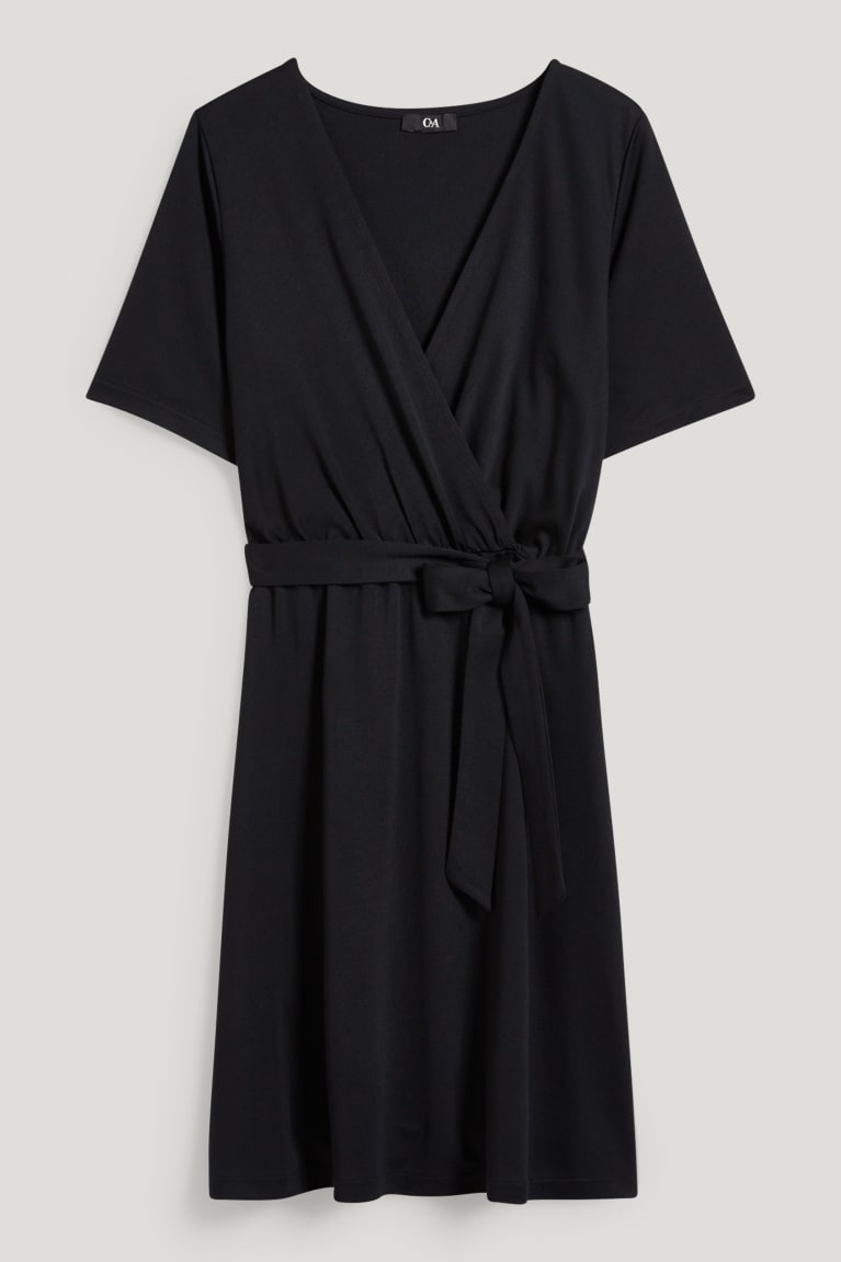 Vestido C&A Wrap With Tencel™ Modal Fibres Negras | ZKVIYL-189